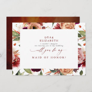 Invitation Mariage de automne Bridesmaid Maid of Honor Propos