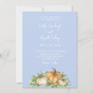 Invitation Mariage de automne Citrouille rustique