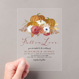 Invitation Mariage de automne d'automne Citrouille