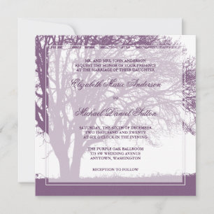 Invitation Mariage de automne de chêne pourpre