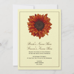Invitation Mariage de automne - De la mariée et de