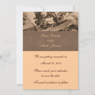 Invitation Mariage de automne De Maïs Sepia Indian Save the D