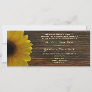 Invitation Mariage de automne de tournesol jaune e