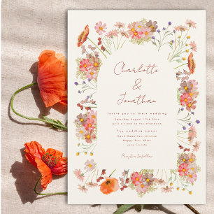 Invitation Mariage de automne Fleur sauvage Boho