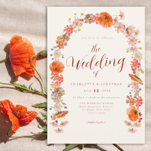 Invitation Mariage de automne Fleur sauvage Boho