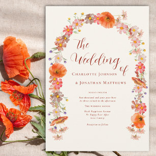 Invitation Mariage de automne Fleur sauvage Boho Chic