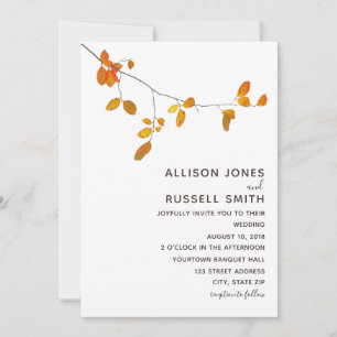 Invitation Mariage de automne minimaliste