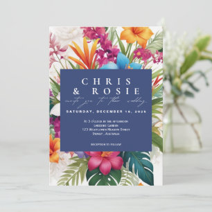 Invitation Mariage de automne moderne Tropical Coloré invitat