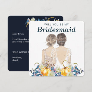 Invitation Mariage de automne Serez-Vous Ma Servante D'Accuei
