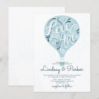 Mariage de ballon à air chaud bleu Lettres à la ma