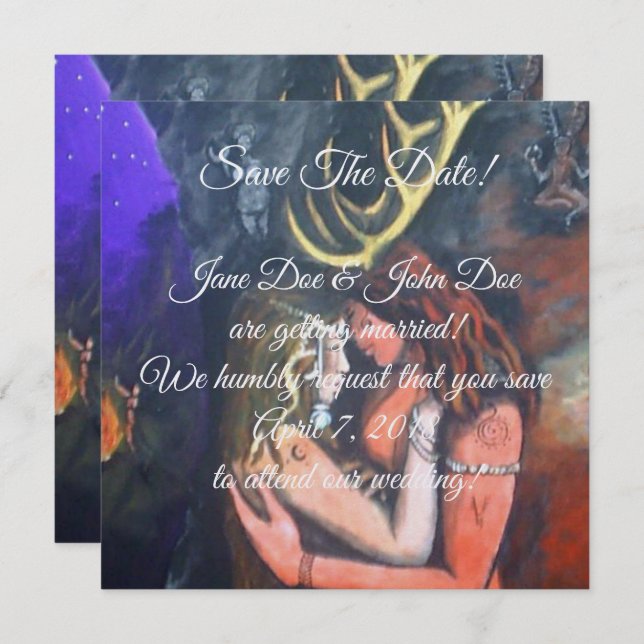 Invitation Mariage de Beltane (Devant / Derrière)