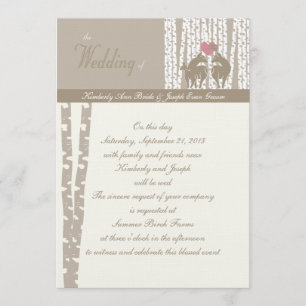 Invitation Mariage de Birch Woodland