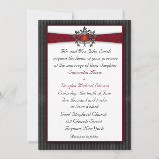 Invitation Mariage de Black Maroon