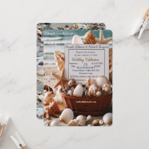 Invitation Mariage de bord de mer Célébrations sur la plage