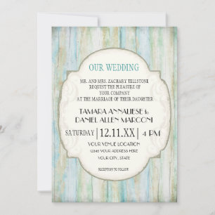 Invitation Mariage de bord de mer de Driftwood Ocean Beach