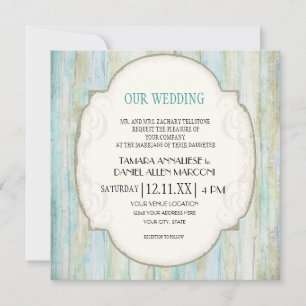 Invitation Mariage de bord de mer de Driftwood Ocean Beach