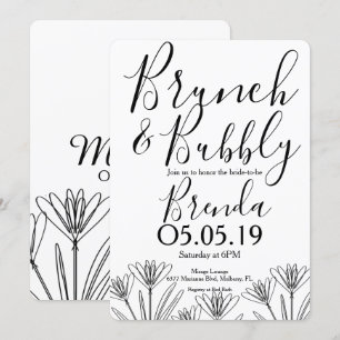 Invitation Mariage de botanique florale minimaliste en ligne 