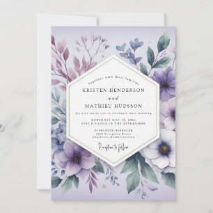 Invitation Mariage de Botaniques Éthérées de Lavande