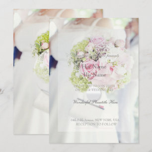 Invitation Mariage de bouquet de mariée et de fleur