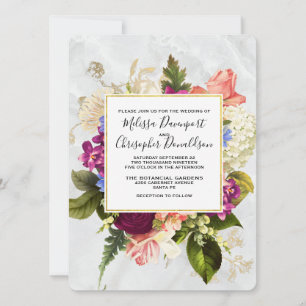 Invitation Mariage de bouquet Floral Aquarelle moderne