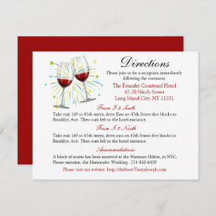 Invitation Mariage de Bourgogne rouge Directions Vins