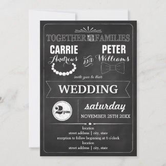Invitation Mariage de Bowties et Pearls