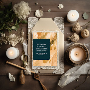 Invitation Mariage de brosse Abstraite aquarelle