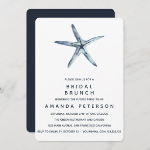 Invitation Mariage de Brunch nuptial de la Starfish bleue
