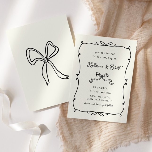 Invitation Mariage de budget des fenêtres à main levée (Créateur téléchargé)