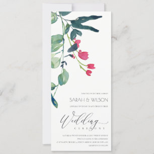 INVITATION MARIAGE DE BUNCH DE FOLIAGE EUCALYPTUS ROSE VERT