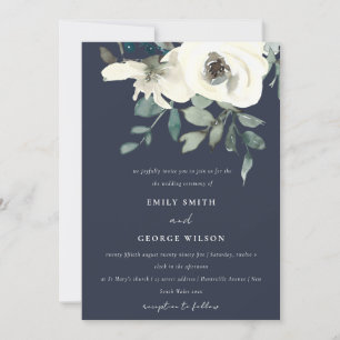 INVITATION MARIAGE DE BUNCH FLORAL FLORAL FLORALE MARINE IVOR