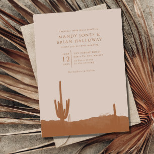 Invitation Mariage de Cactus du désert du sud-ouest de Terrac