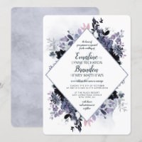 Mariage de cadre bleu diamant bleu bleu Nocturne