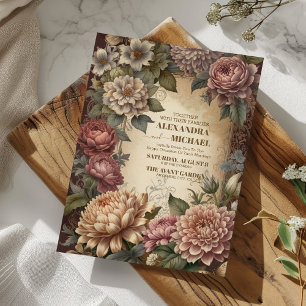 Invitation Mariage de cadre doré et crème