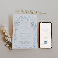 Mariage de cadre victorien bleu clair
