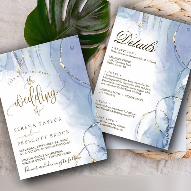 Invitation Mariage de calligraphie aquarelle (Créateur téléchargé)