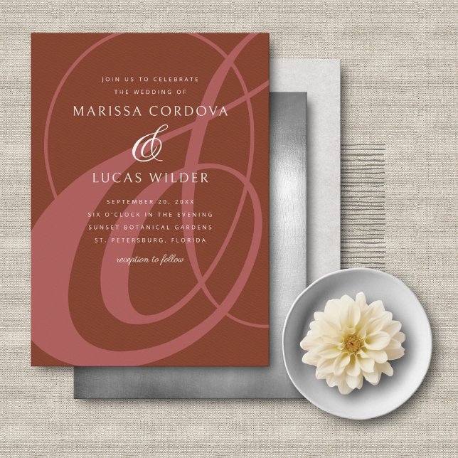 Invitation Mariage de calligraphie de script de l'esplanade d (Créateur téléchargé)
