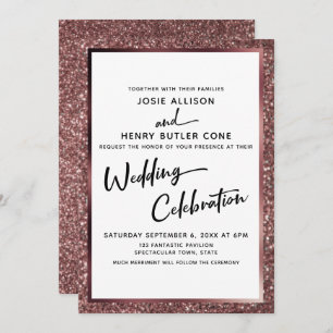 Invitation Mariage de calligraphie moderne de célébration Go