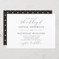 Mariage de calligraphie noir et blanc. Pois