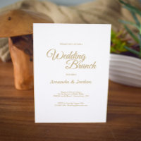Mariage de calligraphie or simple Brunch