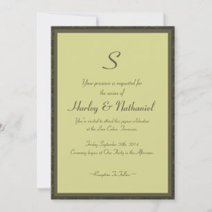 Invitation Mariage de caméra monogramme