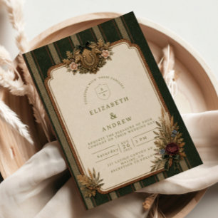 Invitation Mariage de Campagne Équestre Classique