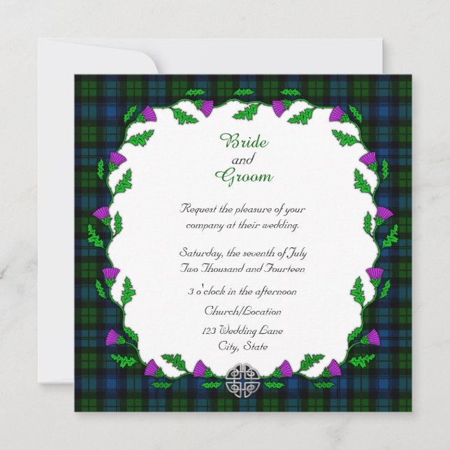Invitation Mariage de Campbell Celtic (Devant)