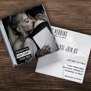 Invitation Mariage de capot Coque CD de musique