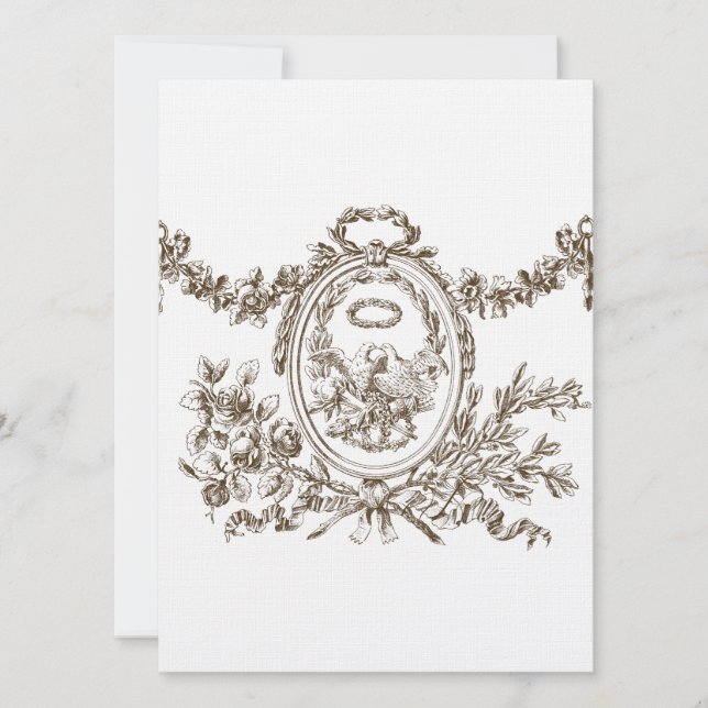 Invitation Mariage de Cartouche aux Garlands français (Devant)