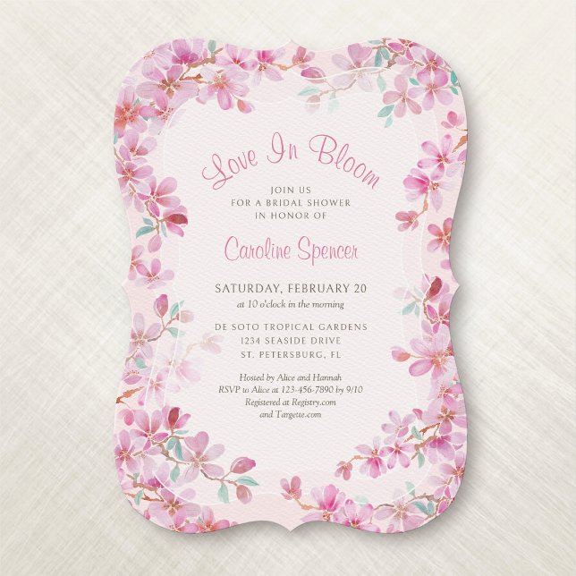 Invitation Mariage de cerisier Sakura Shower (Créateur téléchargé)