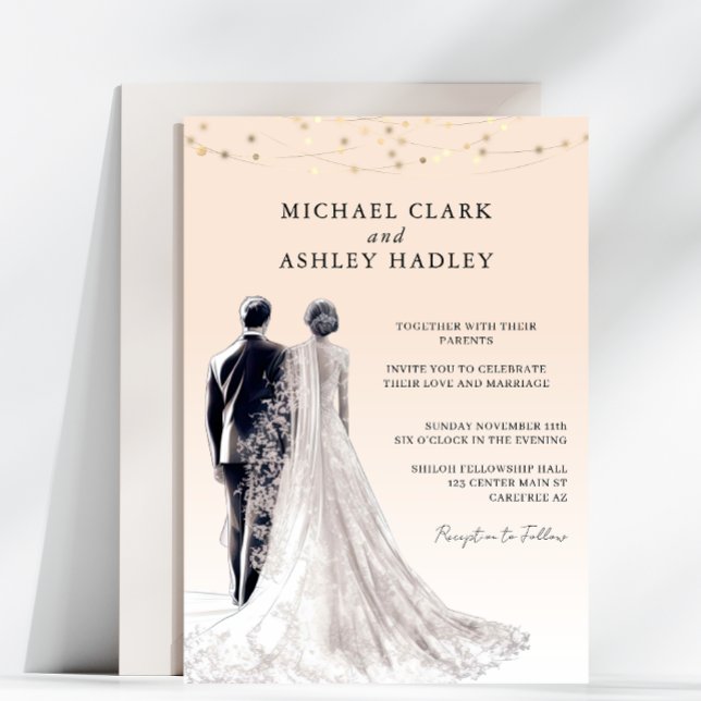 Invitation Mariage de chambre de mariée traditionnelle de la  (Créateur téléchargé)