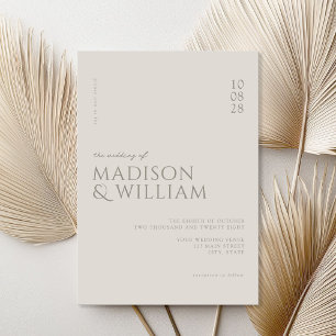 Invitation Mariage de champagne simple et moderne