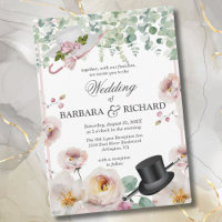 Mariage de chapeau rose vif Romantique Floral