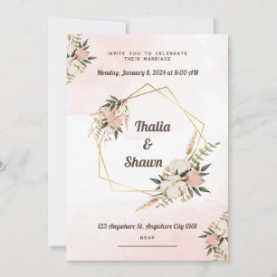 Invitation Mariage de charme rustique